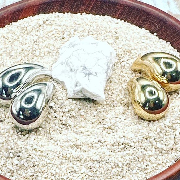 Chunky drops stud earrings/maximalist/manifesting good fortune - Picture 5 of 9